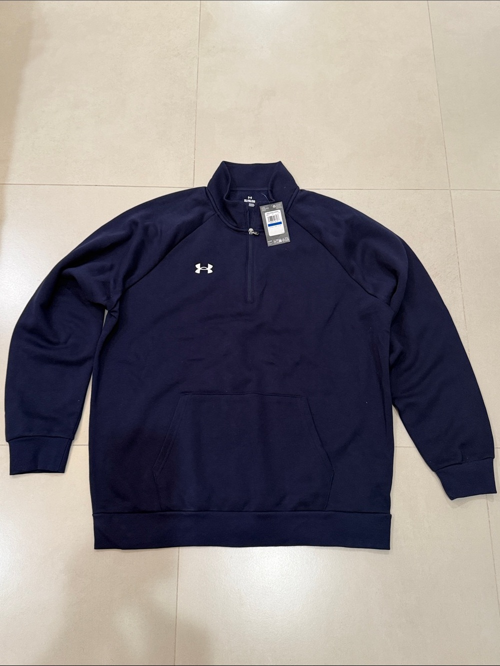 Under Armour Navy Half-Zip Pullover Sweatshirt